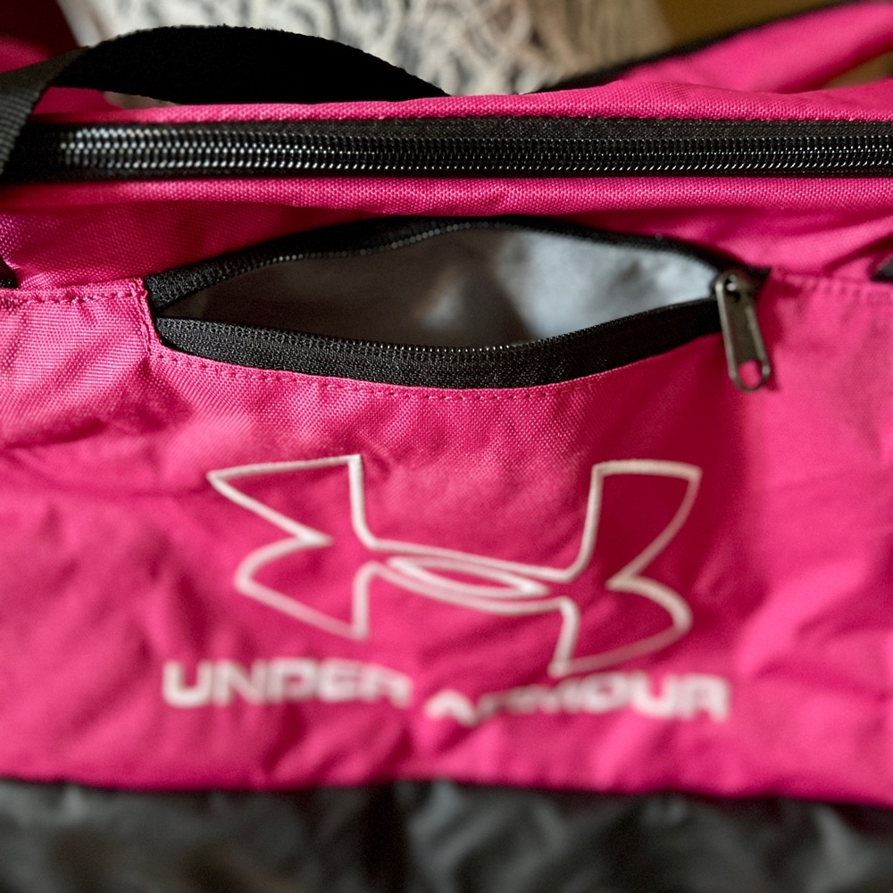 Under Armour Women's Pink and Black Travel Bag - Picture 3 of 11